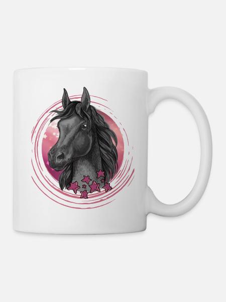 Pferd Sterne funkeln - Tasse - Weiß