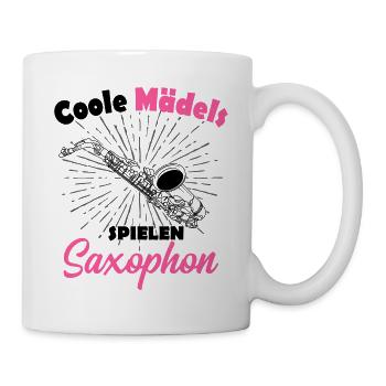 Saxophon - Tasse - Weiß - Rechts
