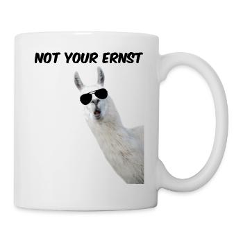 Alapaka Lama Sonnenbrille Not Your Ernst Denglisch - Tasse - Weiß - Rechts