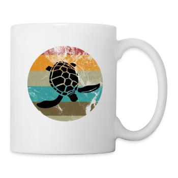 Schildkröte - Tasse - Weiß - Rechts