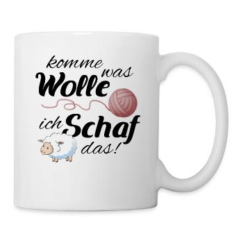 Schöner Wolle Spruch für Omas Geschenk - Tasse - Weiß - Rechts