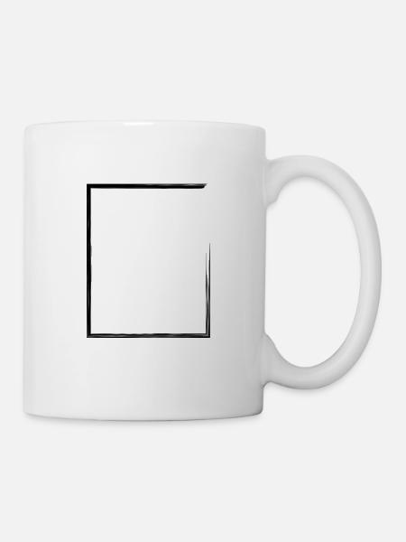 Rechteck - Tasse - Weiß