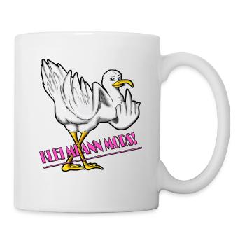 Norden Plattdeutsch Spruch klei mi ann Mors Möwe - Mug - white - Right