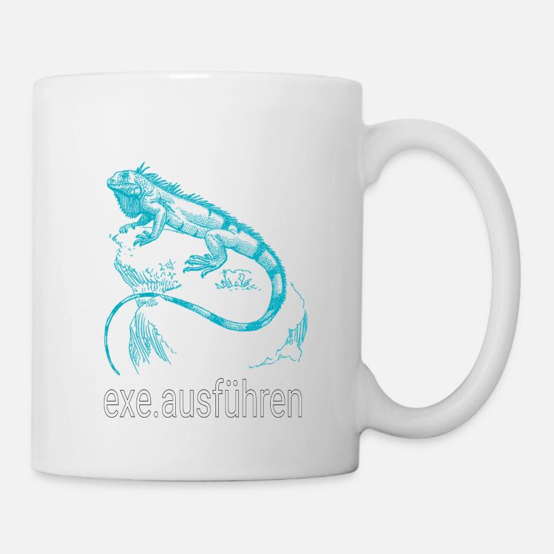 Admin Computer Informatiker exe ausführen blau - Tasse - Weiß
