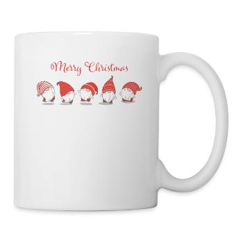 Weihnachten Wichtel Zwerge Gartenzwerg Christmas - Tasse - Weiß - Rechts