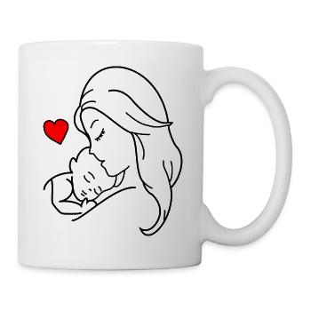 Woman child love - Mug - white - Right