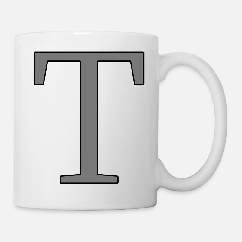 Lettre T Lettre initiale - Mug blanc - blanc