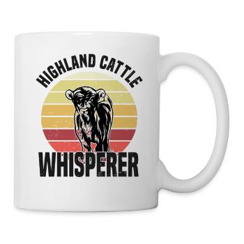 Highland Cattle Whisperer Vaches Cow Farmer Farmer - Mug blanc - blanc - Droite