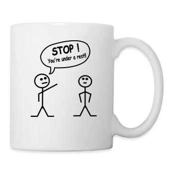 Stick figure dessin au trait meme dictons - Mug blanc - blanc - Droite