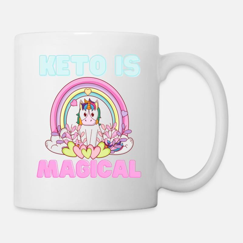 Keto is Magical Unicorn Unicorn Rainbow - Mug - white
