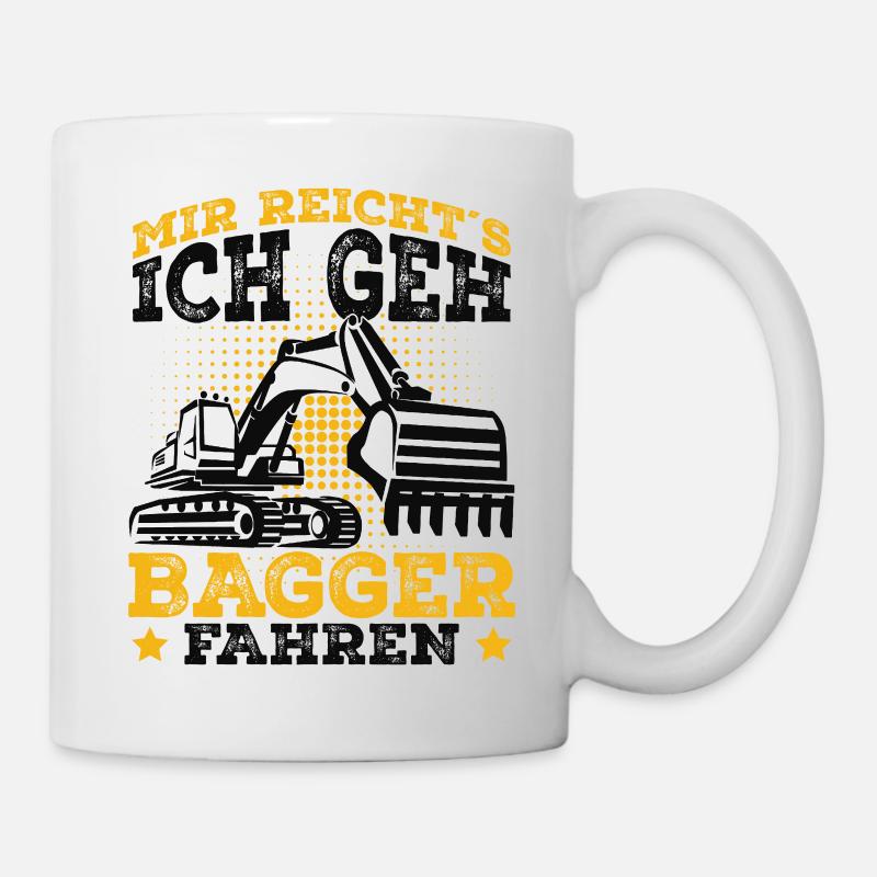 Baggerfahrer - Tasse - Weiß