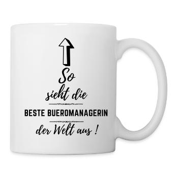 beste büromanagerin der welt - Tasse - Weiß - Rechts