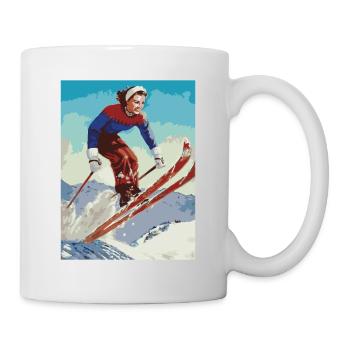Ski - Tasse - Weiß - Rechts