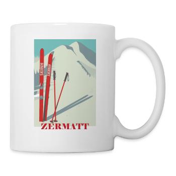 Ski - Tasse - Weiß - Rechts