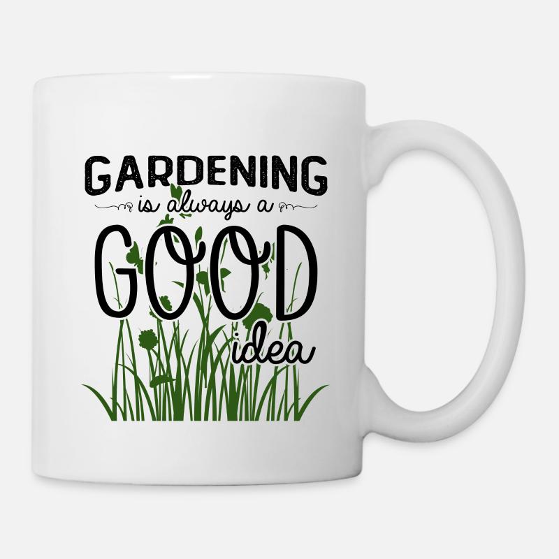 Le jardinage est toujours une bonne idée - Mug blanc - blanc