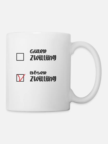 Böser Zwilling - Tasse - Weiß