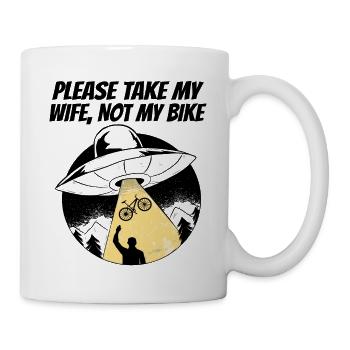 Downhill VTT VTT Cadeau De Vélo Drôle - Mug blanc - blanc - Droite