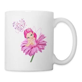Fairy flower butterflies - Mug - white - Right