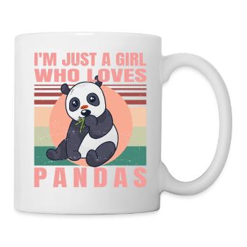 Je ne suis qu'une fille qui aime les pandas - Retro mignon - Mug blanc - blanc - Droite