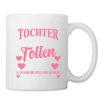 Tochter Eltern Familienmitglied Geschenk - Tasse - Weiß - Rechts