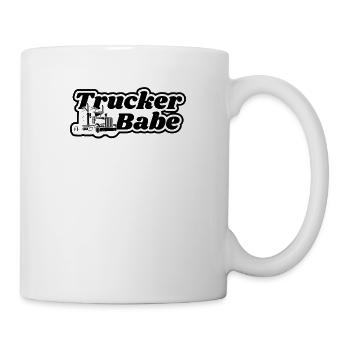 Trucker Babe LKW Fahrerin Aus Leidenschaft - Tasse - Weiß - Rechts