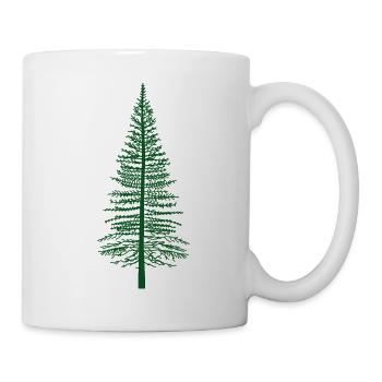 Fir forest tree wilderness nature wood - Mug - white - Right