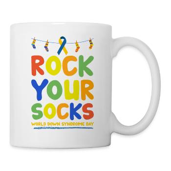 Down syndrome sock gift - Mug - white - Right