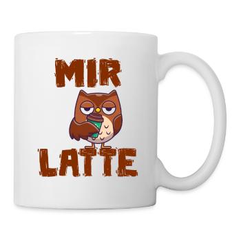 Mir Latte - Tasse - Weiß - Rechts