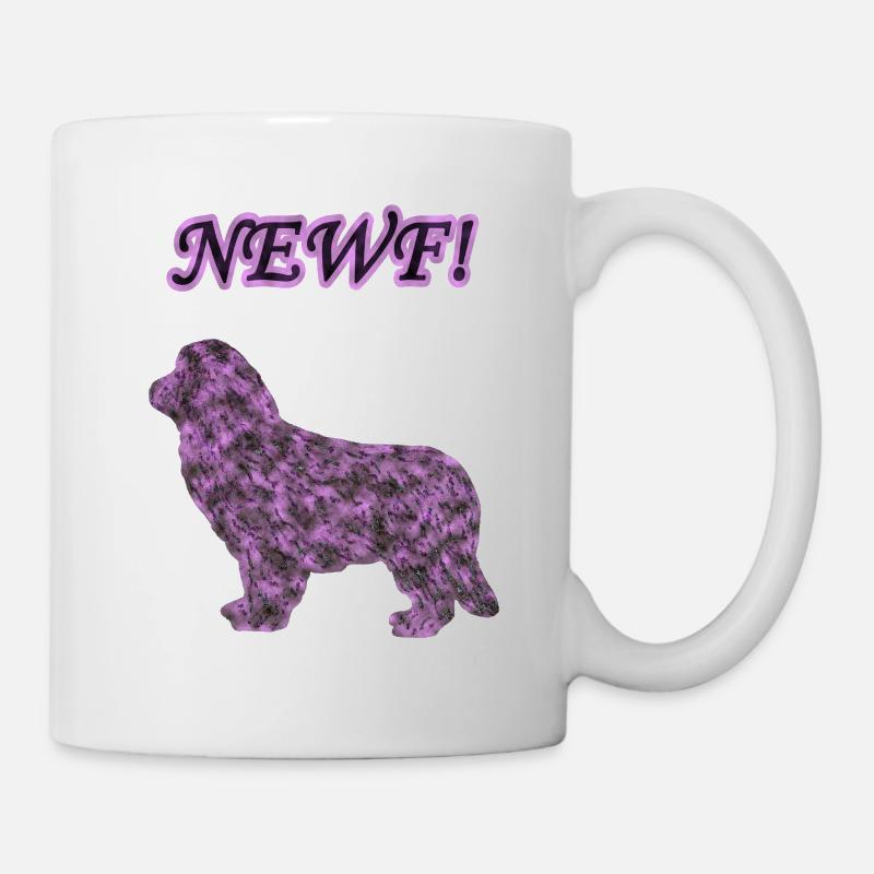 Chien de Terre-Neuve violet - Mug blanc - blanc