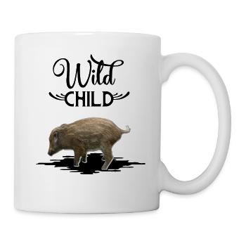 sanglier chasseur eber child sau - Mug blanc - blanc - Droite