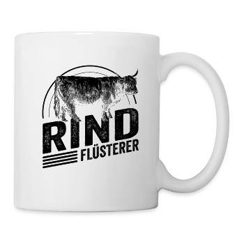 Schottisches Hochlandrind Rind Rindzüchter Geschen - Tasse - Weiß - Rechts