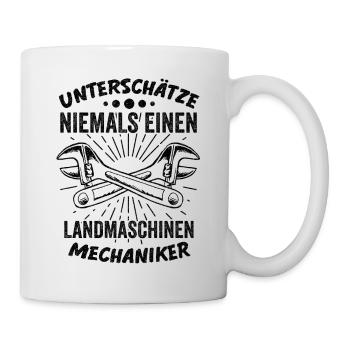 Landmaschinenmechaniker Landwirt Landwirtschaft Ge - Tasse - Weiß - Rechts
