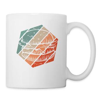 Burger Retro Style Cheeseburger Cadeau Amant Burger - Mug blanc - blanc - Droite
