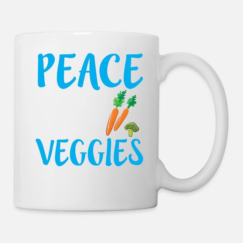 Vegetarier nachhaltig Umweltschutz Geschenk - Tasse - Weiß