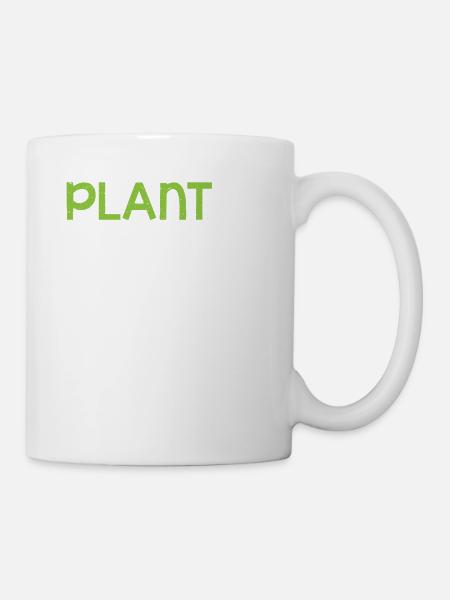 Vegetarier nachhaltig Umweltschutz Geschenk - Tasse - Weiß
