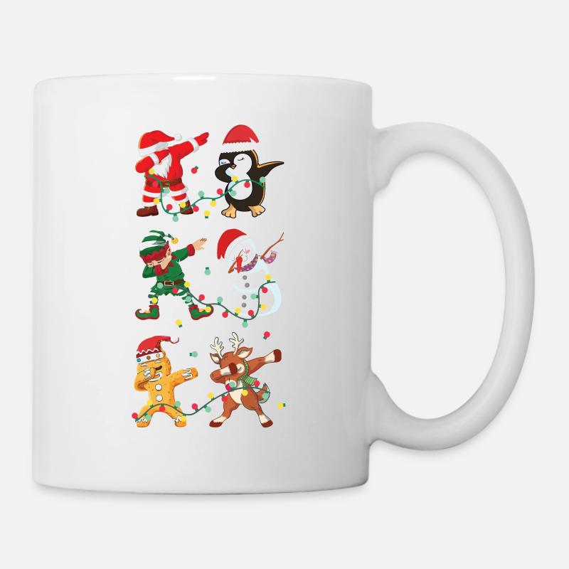 Dabbing Christmas Funny Motif cadeau - Mug blanc - blanc