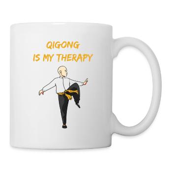 Qigong as therapy Lusitger Qi-Gong saying - Mug - white - Right