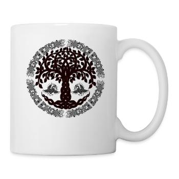 Yggdrasil Wikinger Baum des Lebens Edda Nordisch - Tasse - Weiß - Rechts