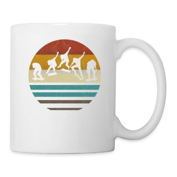 Skateboarding Skateboarder Skater Skaten retro - Tasse - Weiß - Rechts