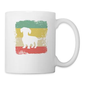 Dachshund Dachshund Dog Teckel Retro Gift - Mug - white - Right