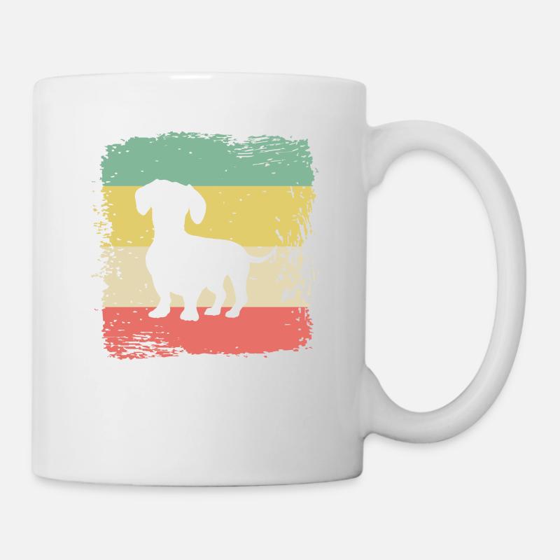 Dachshund Dachshund Dog Teckel Retro Gift - Mug - white