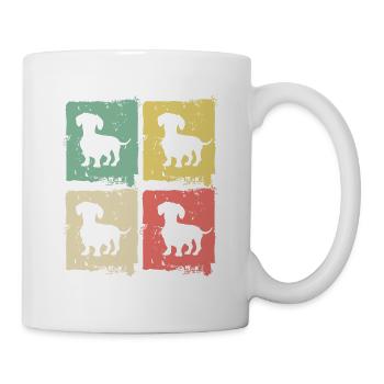 Teckel Chien Amant Chien Teckel Rétro Cadeau - Mug blanc - blanc - Droite