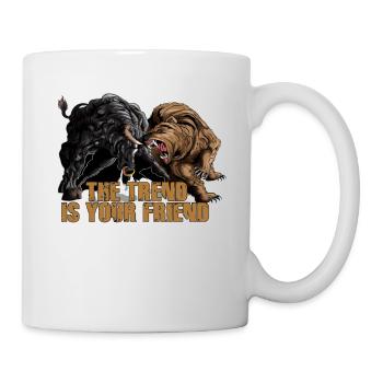 Aktien Börse Trader Stier Bär Geschenk Bull Baer - Tasse - Weiß - Rechts