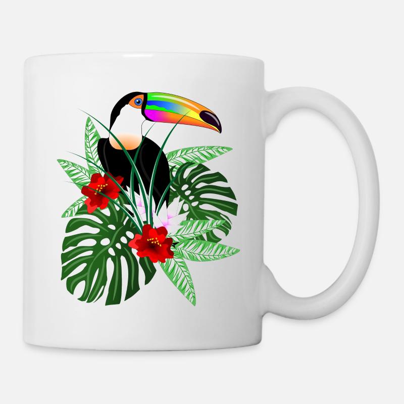 Toucan oiseau - Mug blanc - blanc