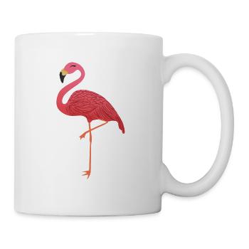 Flamingo Rosa Vogel Tierliebhaber Sommer Frauen Geschenk - Tasse - Weiß - Rechts
