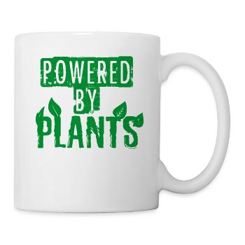 Propulsé par des plantes végétaliennes - Mug blanc - blanc - Droite
