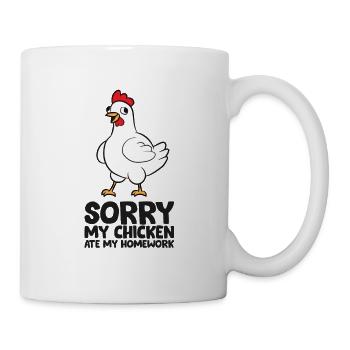 Sorry My Chicken Ate My Homework Kids Homework - Mug - white - Right