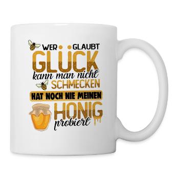 Glück kann man schmecken das Rezept heißt Honig - Tasse - Weiß - Rechts