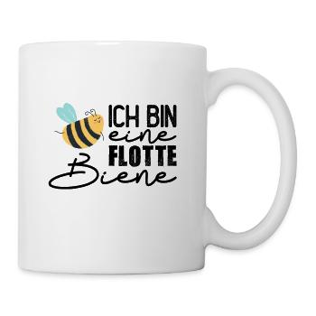Ich bin eine flotte Biene - Tasse - Weiß - Rechts