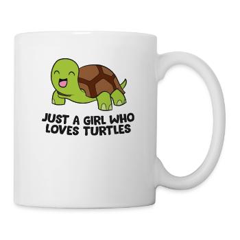 Just A Girl Who Loves Turtles Cartoon Sea Turtle - Mug - white - Right
